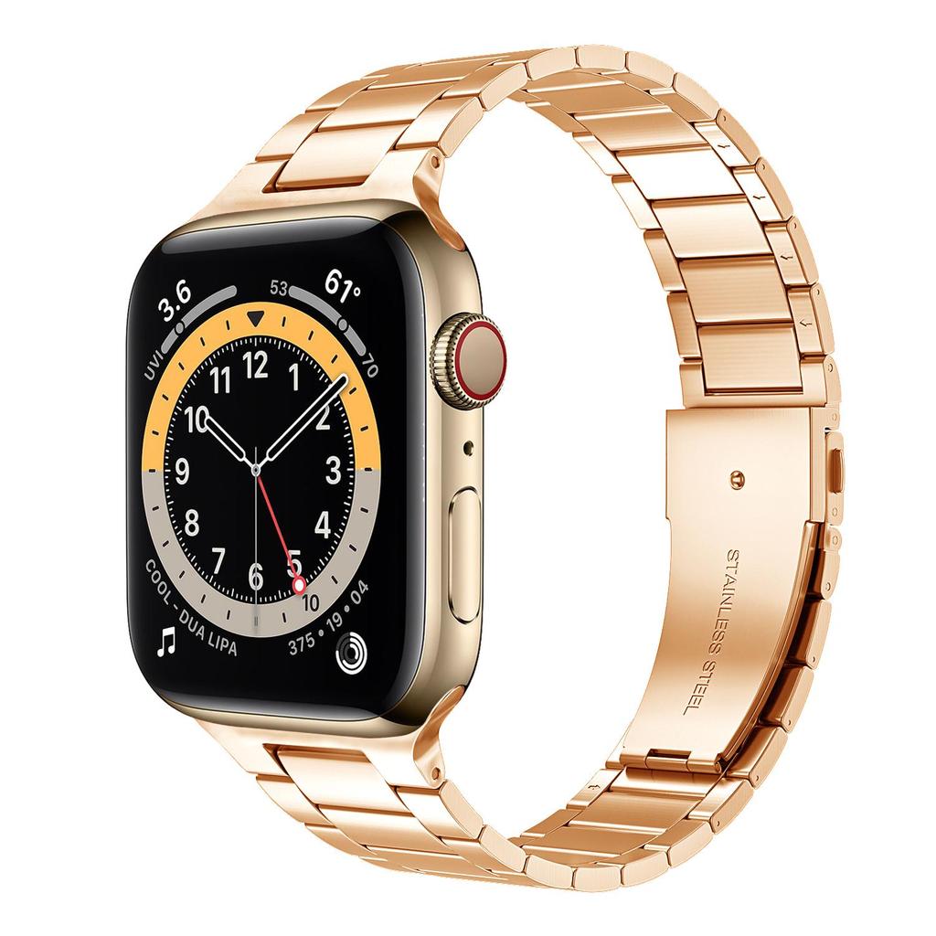 Correa inteligente de acero inoxidable para Apple Watch Series 7/6/5/4/3/2/1/SE  38mm 40mm 41mm 42mm 44mm 45mm Pulsera colorida Correa de repuesto Watchband  comprar a buen precio — entrega gratuita, reseñas reales con