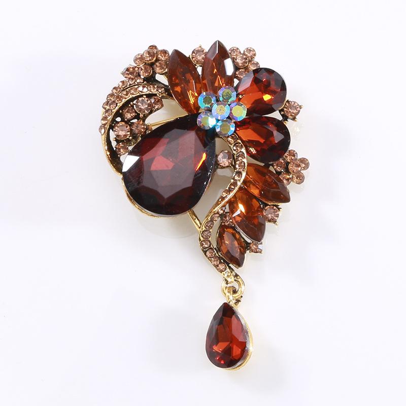 

Африканська перебільшена індивідуальність, кольорова велика кришталева брошка, модна брошка, аксесуари для жіночого одягу