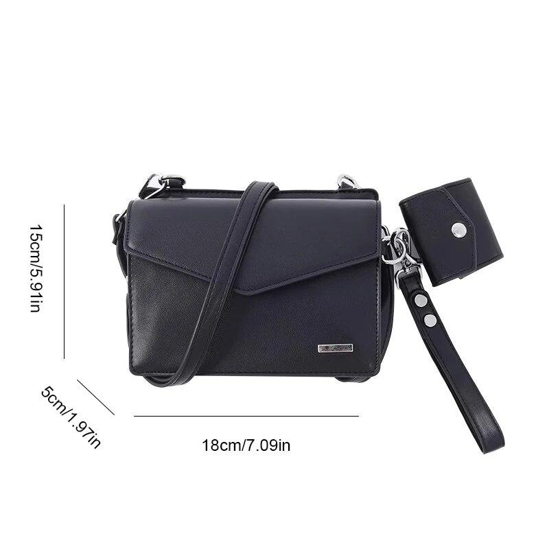 Malá čtvercová taška přes rameno pro muže, crossbody taška, luxusní cestovní taška, nikový design, japonský styl, moderní