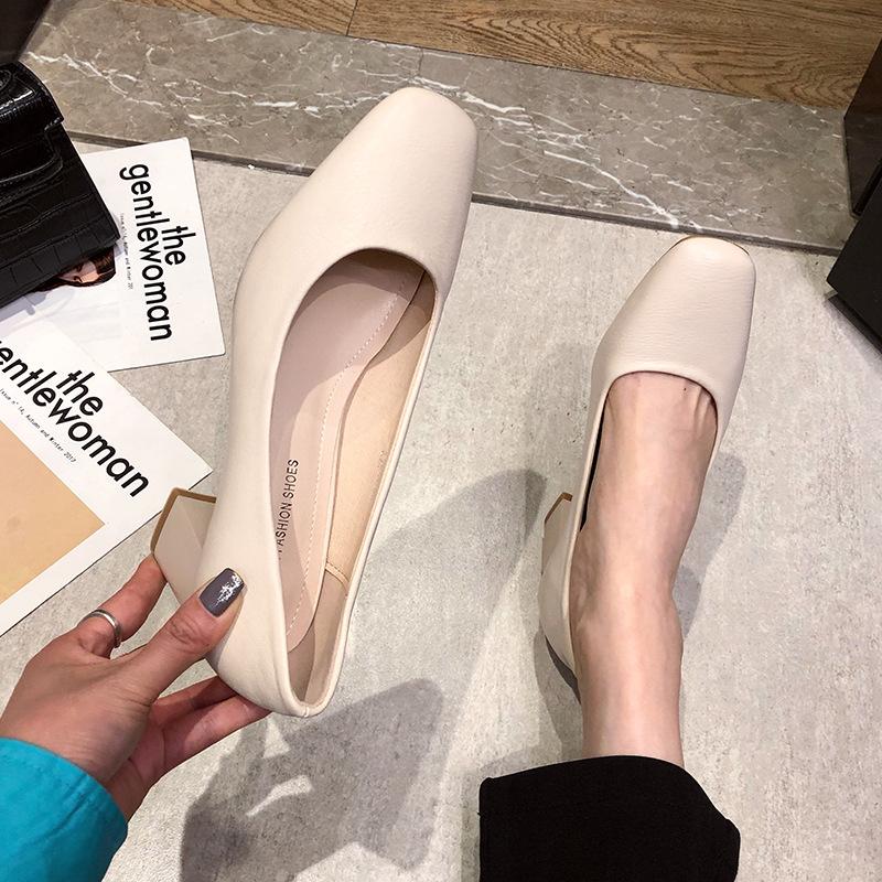 

Женские туфли на высоком толстом каблуке с квадратным носком, женские туфли на среднем каблуке, не натирающие ноги, рабочие туфли 626-1, модные 39