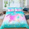 Colorful Mermaid Bedding Set 3D Print Mermaid Girl Duvet Cover Pillowcase Multi Size Bedding Decoration, Machine Washabl