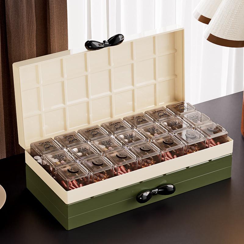 Portable Medicine Box Seven Days A Week Medicine Storage And Packaging Portable Medicine Dispenser Medicine Reminder Storage Box
