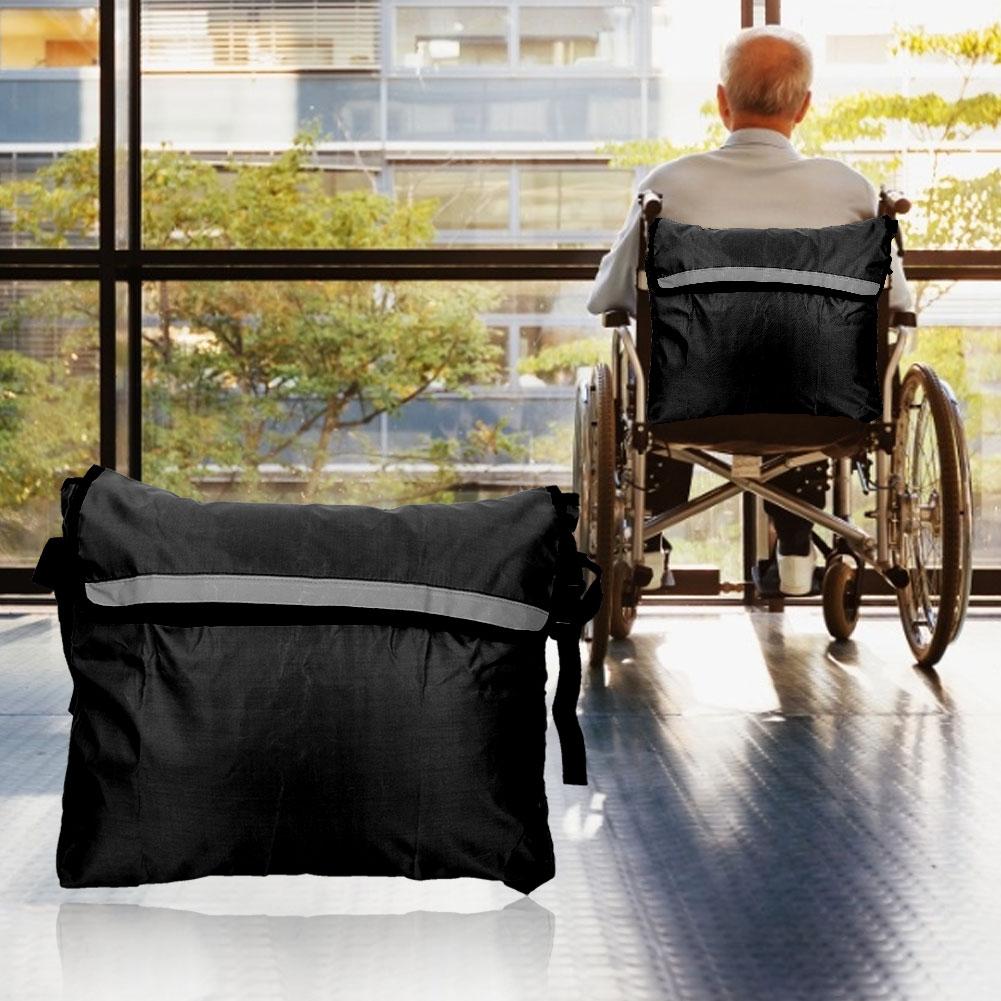 Wheelchair Storage Bag Walker Mobility Aids Waterproof Hanging Bag AccessoryBlack