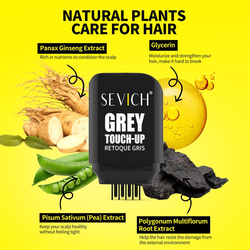 Hair Dye Stick With Comb SEVICH Temporary Waterproof Hair Coloring Pen Disposable Hair Root Concealer Stick Grey Touch Up Stick