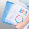 Clear file A4 envelope type colorful 10 sheets 5 colors large capacity gusset string convenient carrying vertical document protection stationery