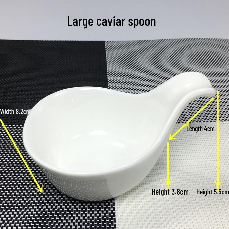 Pure White Ceramic Condiment & Caviar Dish Set