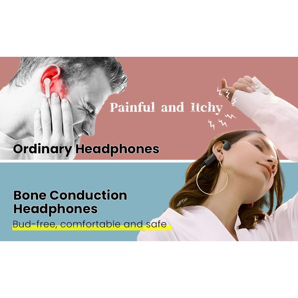 Neue Knochenleitungskopfhörer Bluetooth 5.4 kabellose Sportkopfhörer Keine In-Ear-Sport-Lauf-Bluetooth-Kopfhörer