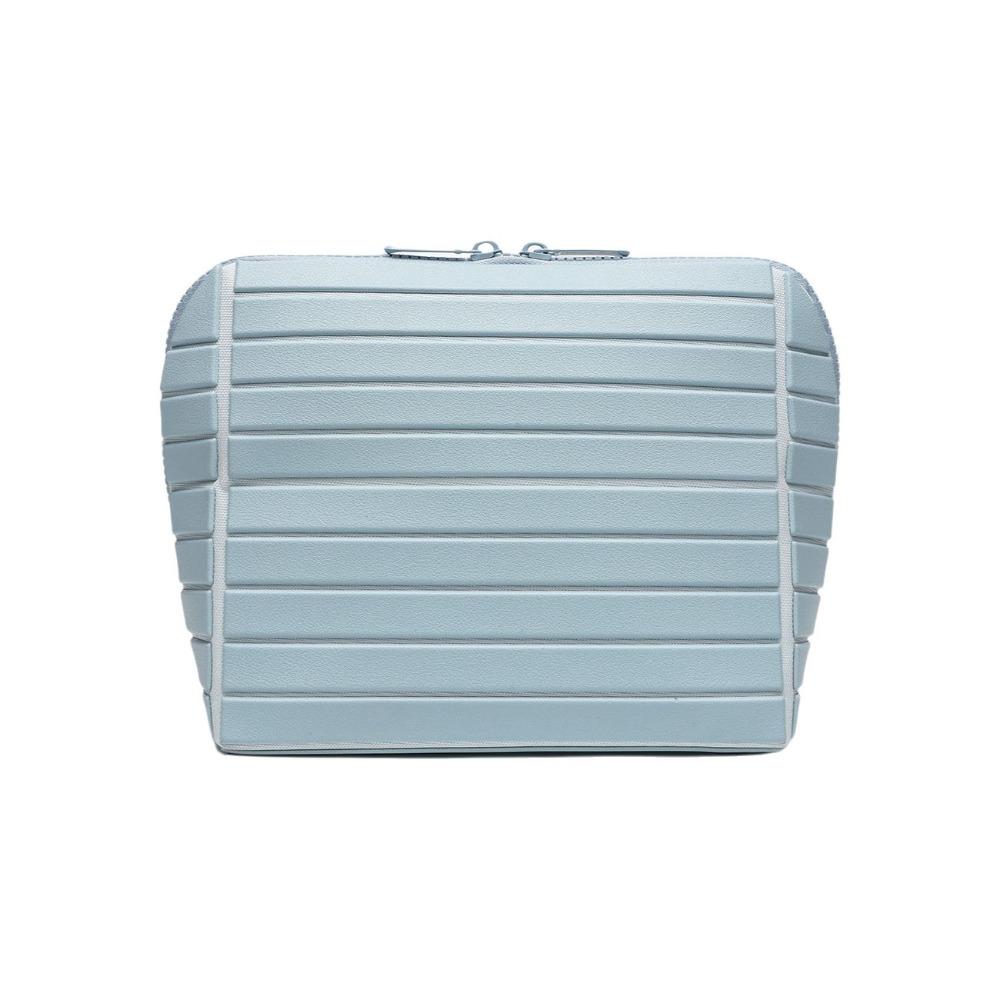 Grande Capacité Trousse de Maquillage de Voyage 27 Poches Sac à Cosmétiques Portable Diviseurs Réglables Pratiques Pochette de Rangement pour Femmes bleu