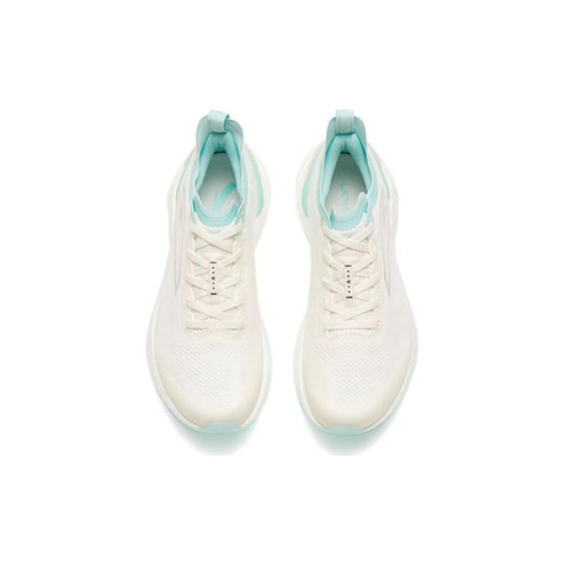 Anta Cushioned Anti-Slip Wear-Resistant Breathable Lightweight Low-Top Running Shoes Women's White Blue Sneakers 122245580S-11