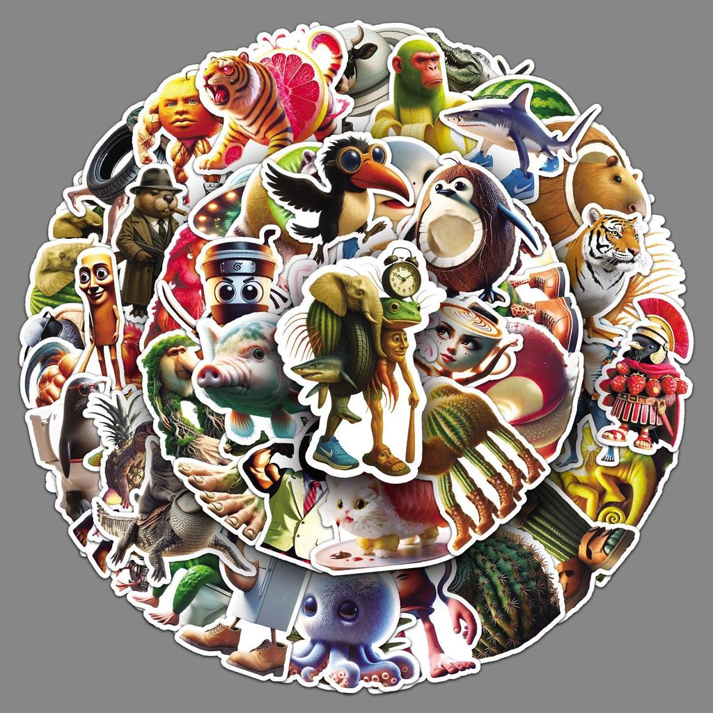 50 Shanhaijing Graffiti Stickers Decorative Water Cup Computer Tablet Suitcase Stickers