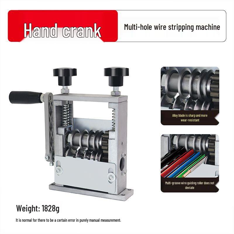 Electric Hand-Crank Wire Stripper: Fully Automatic, Universal Scrap Copper Stripping Tool for Household Use