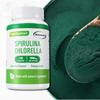 Organic Spirulina Capsules, Chlorella Supplement, 1800 Mg, Energy Booster, Immune System Booster