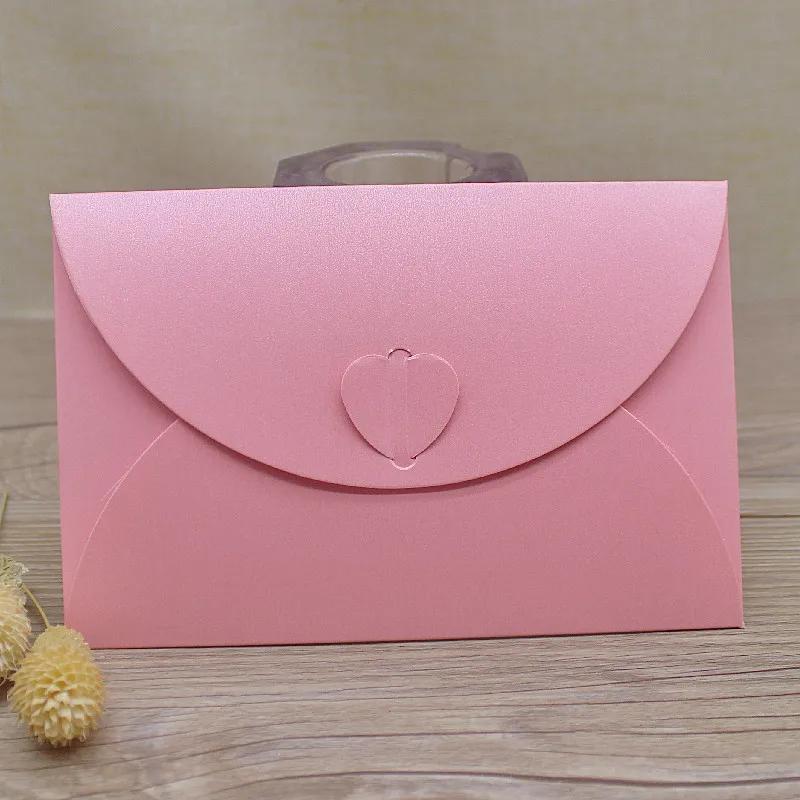 

10 шт. розовая шкатулка для украшений с ожерельем, серьгами, бумажной подарочной упаковкой, коробкой для конфет, свадебных сувениров, коробкой M