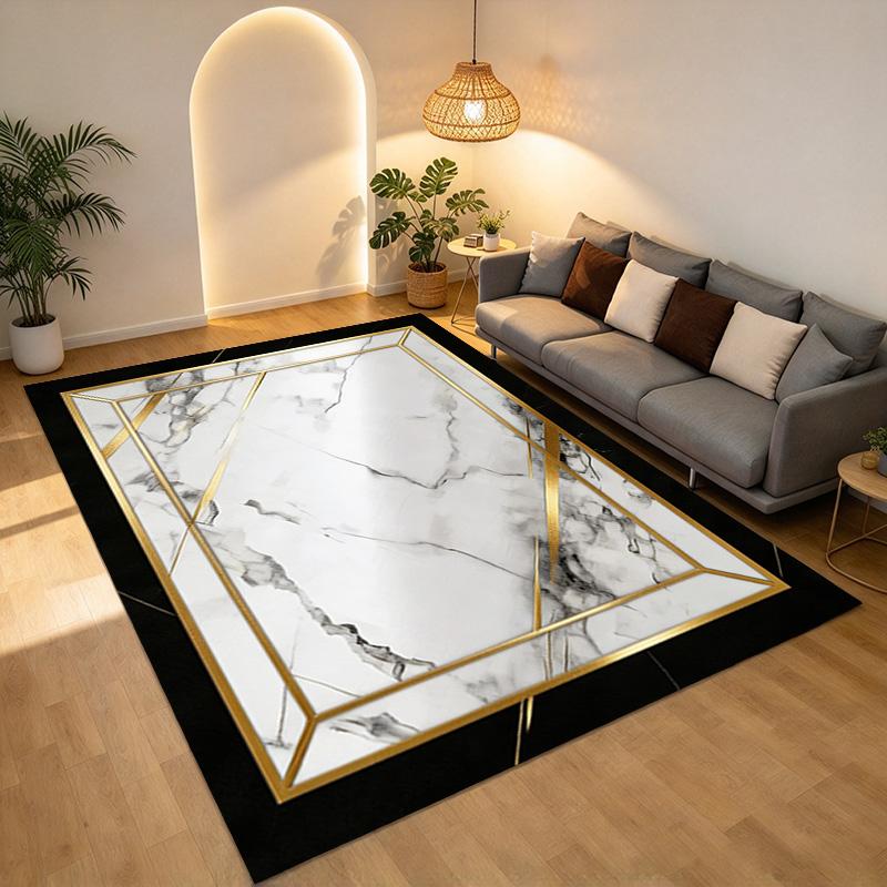 Marble Frame Living Room Nonslip Area Rug Soft Carpet For Bedroom Game Playroom Sofa Office Home Decor Doormat Christmas Gift C926790