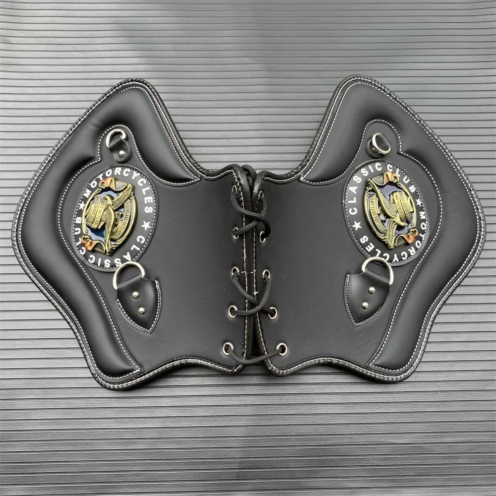 Universal Motorcycle Heat Saddle Shield PU Leather Engine Cover Deflectors For Touring Road Glide Sportster Softail Heat Shield