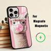 D-Cute Alpaca   Phone Case For iPhone17,16,15,14,13,12,11 Plus,Pro Magnetic For Magsafe Wireless Charging
