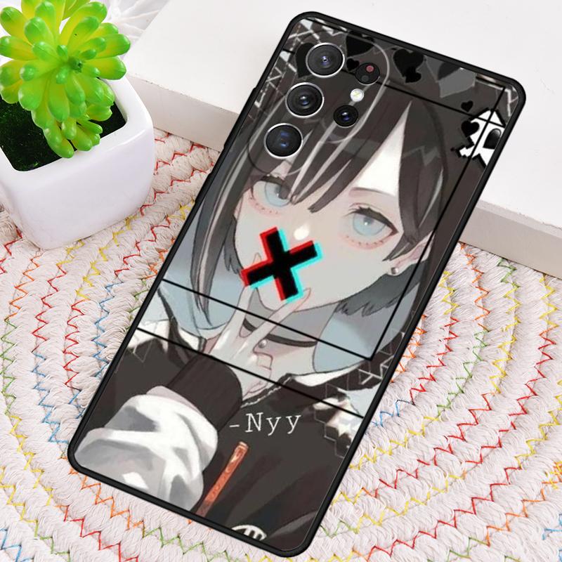 Cute Girl Glitch Animation Phone Case for Samsung Galaxy Note 10 Pro S26 Ultra S23 S24 FE S25 S21 S22 PLUS Shockproof Cove