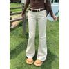 American retro low-rise Spice Girl slim-fit flared pants versatile and thin elastic jeans women's new autumn and winter models