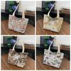 Stylish Versatile Girl’s Handbag Flower Printed Large Capacity Shoulder Bag Lightweight Leisure Lunch Bag Daily Use