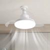 New Ceiling Fan Light Invisible Telescopic Blade Air Circulation Silent Dimming Timed LED Fan Ceiling Lamp Electric Fan Decor