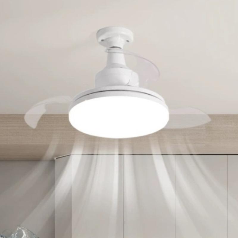 

New Ceiling Fan Light Invisible Telescopic Blade Air Circulation Silent Dimming Timed LED Fan Ceiling Lamp Electric Fan Decor 85-265V