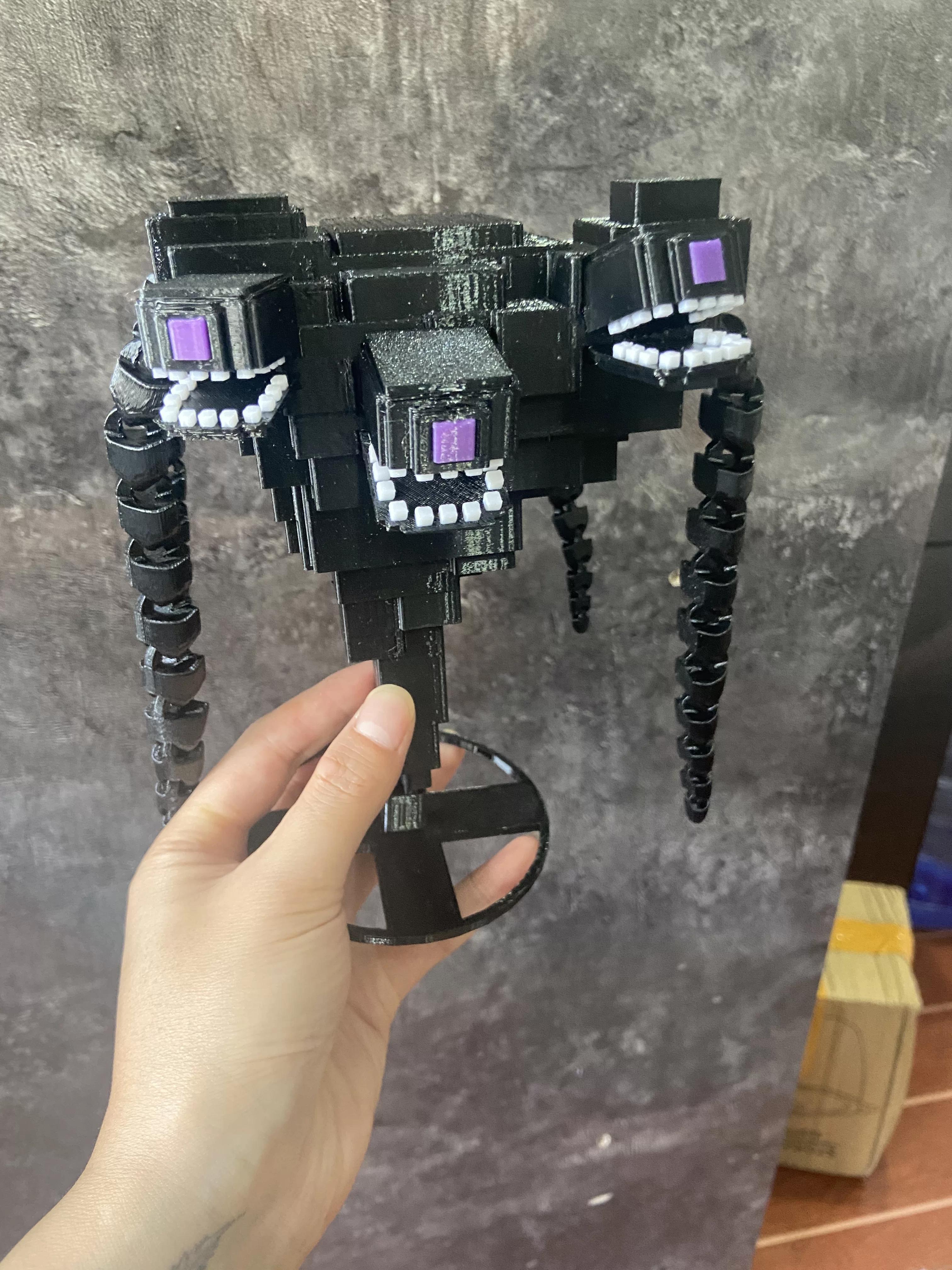 12-20cm 3D Printed Wither Storm Enderman Figure Game Boss Model Desktop Ornament Creative Gift