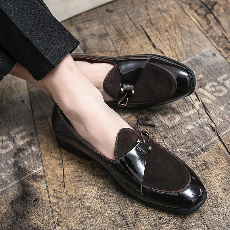 2024 Spring/Summer Men's Trendy Slip-On Leather Shoes - Low-Top, Stylish, Versatile for All Seasons