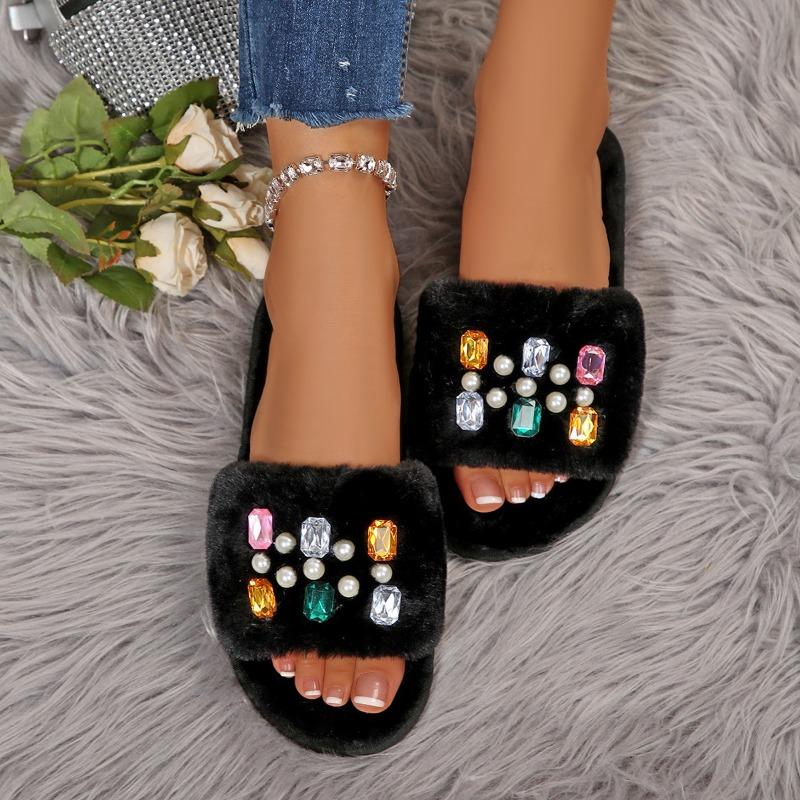 

Женская осенне-зимняя обувь 2025 Новые нескользящие хлопковые тапочки на мягкой подошве 41 чёрный