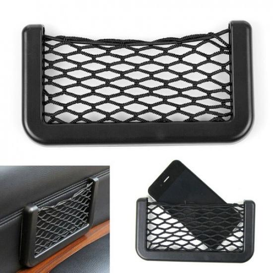 ABS Car Net Bag Elastic Side Door Storage Pocket Auto Phone Holder Bags 15*8 Cm