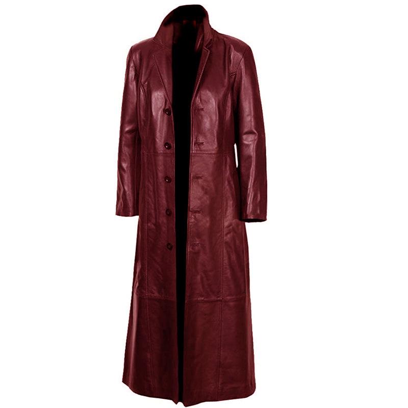 2025 New Men's Plus Size PU Leather Motorcycle Windbreaker Jacket - European and American Style