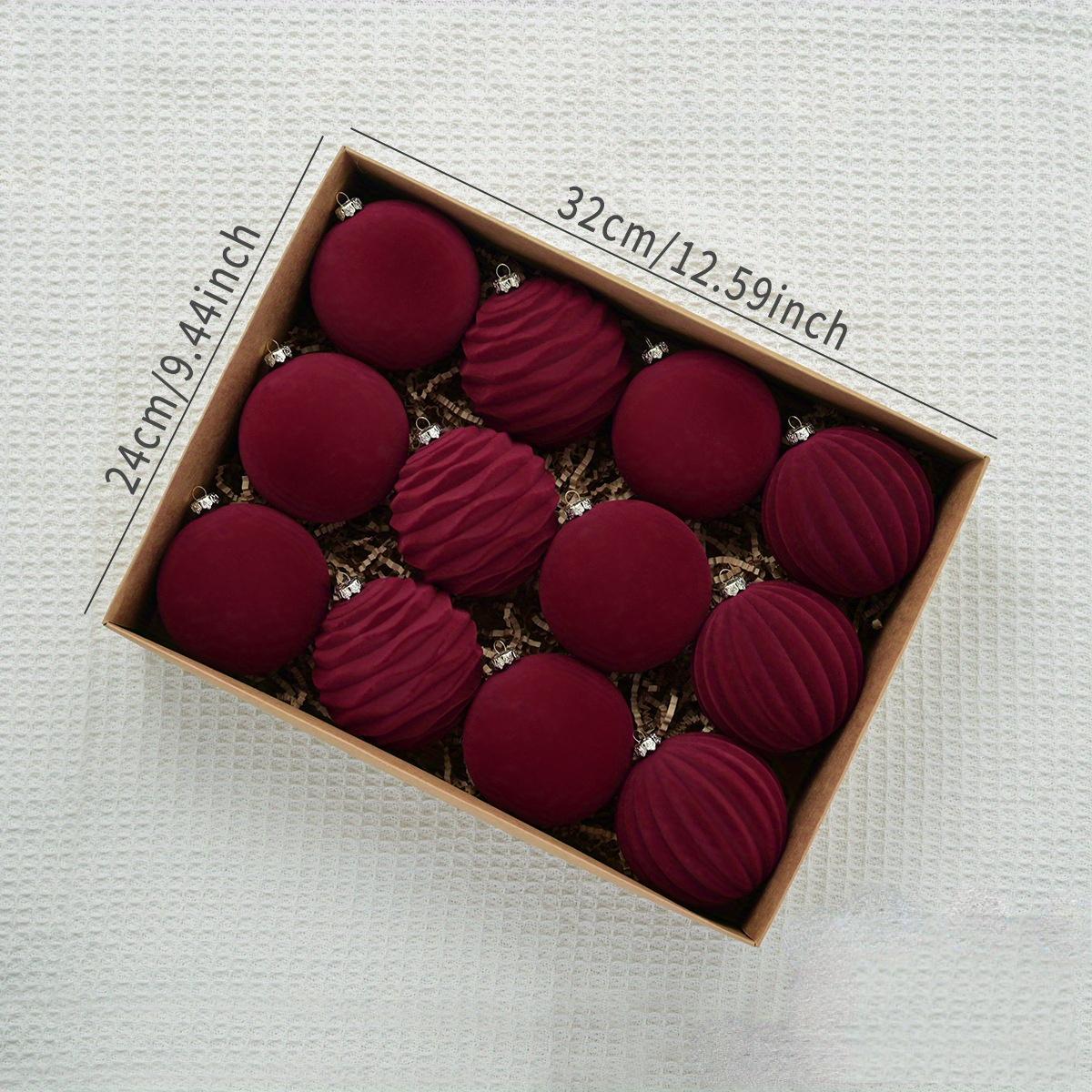 

Рождественский шар из флока, плюшевый бархатный рождественский шар, украшение для рождественской елки, подвеска, рождественские украшения, принадлежности вино красного