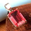 Rosa Topas Edelstein Handgefertigter Anhänger 925 Sterling Silber Edler Schmuck