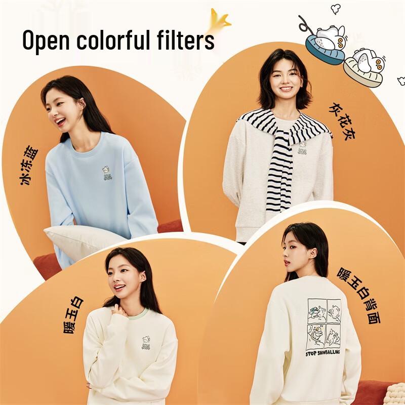 Anta Snow Owl Fleece Pullover Hoodie for Women