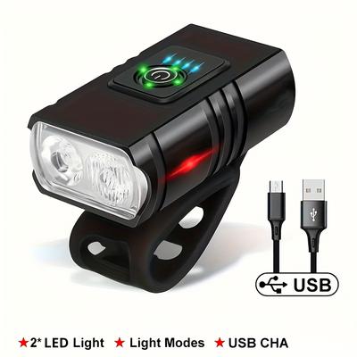 Superhelle Fahrradbeleuchtung für Mountainbikes Motorräder USB-Schnellladung 6 Beleuchtungsmodi
