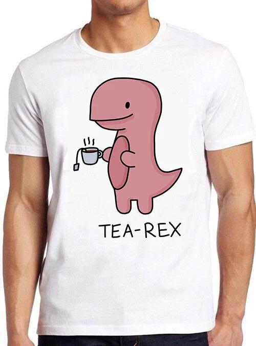 Tea-Rex T. Rex Dinosaur Tea Funny Meme Gift Tee Gamer Cult Movie T Shirt M750 XS