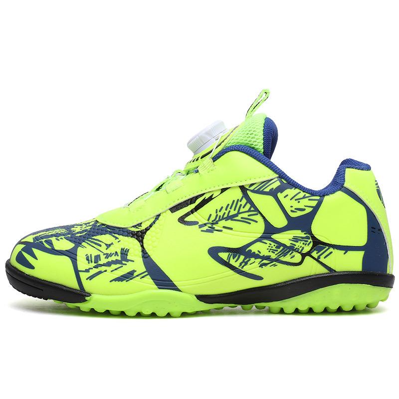 Children'S Tf Broken Nail Football Shoes Rotating Buckle Leather Feet Boys And Girls Teenagers Students Non-Slip Training Shoes