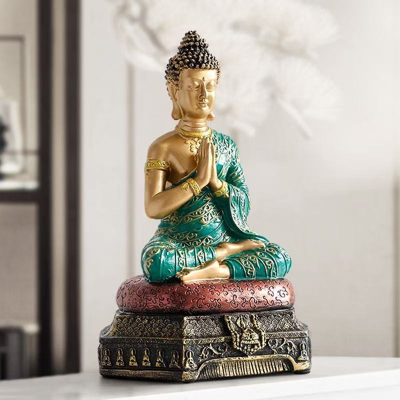 Southeast Asia Thai Style Buddha Sculptures and Figurines Buddhist Figures Retro Home Office Table Decoration and Accessories