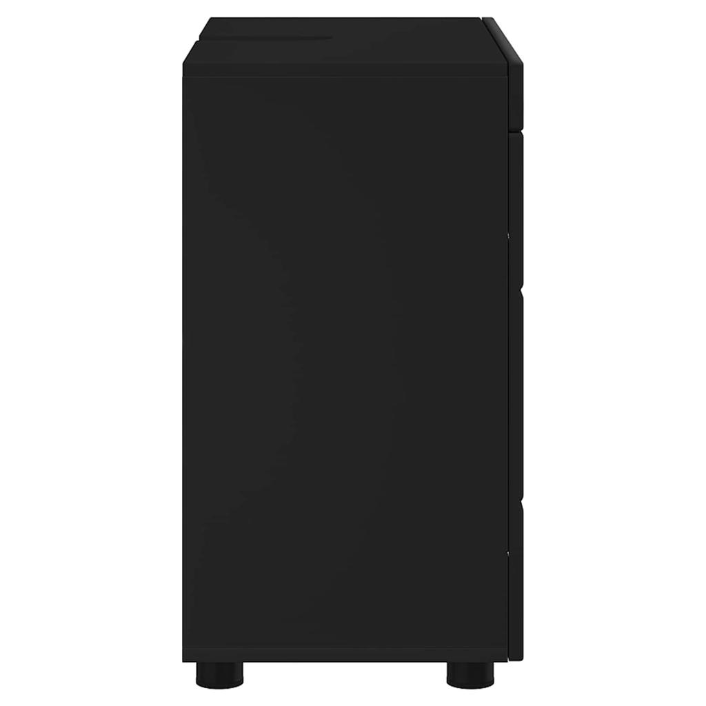 Badezimmerschrank Set TULUM Schwarz 60 x 34 x 63 cm
