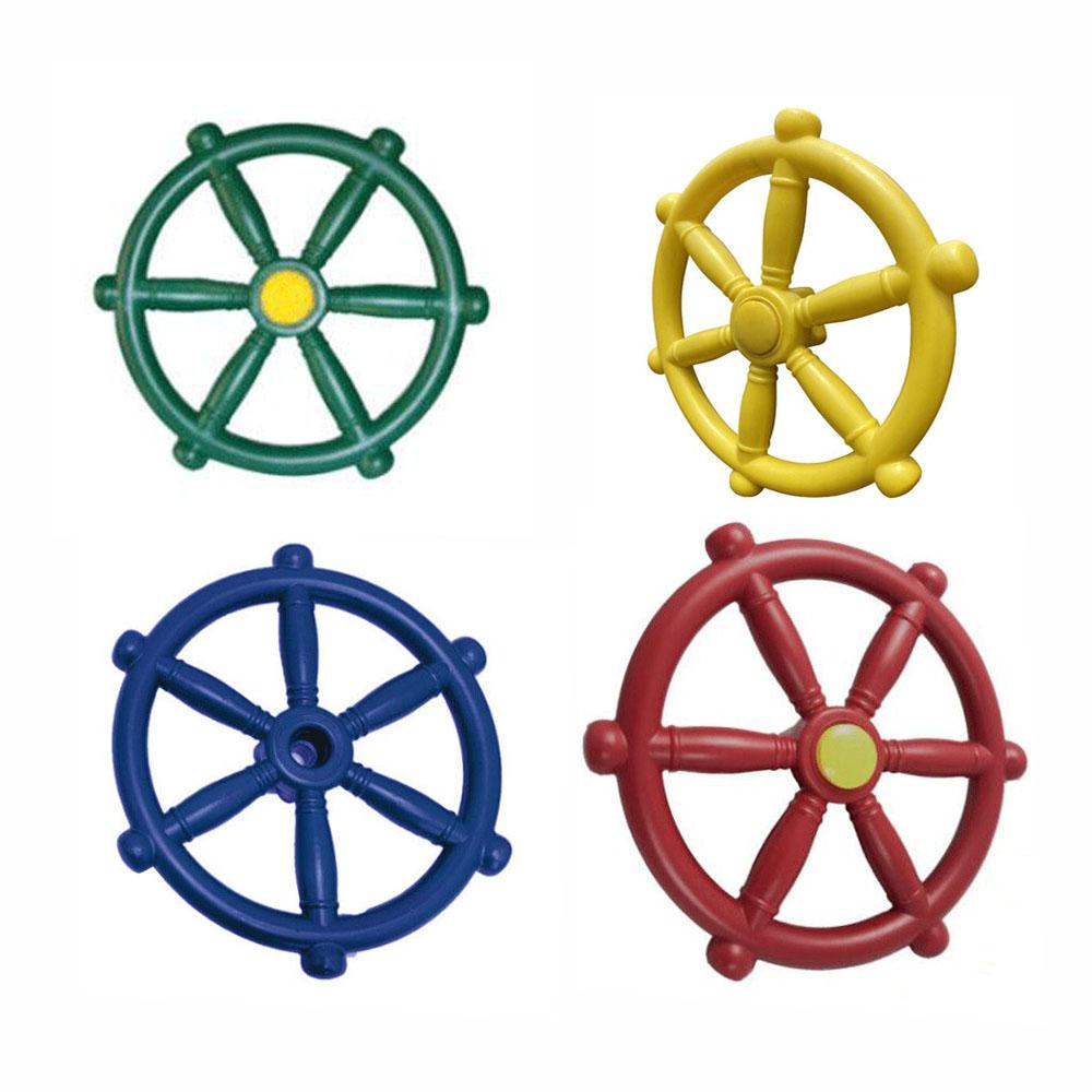 12 Inch Steering Wheel Pirate Game Accessory Swingset for Kids Outdoor Playhouse Treehouse Backyard