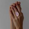 Chic Irregular Faux Mother-of-Pearl Adjustable Ring - Trendy Street Style Design