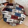 1PC Cassette Tape Umbrella-8-Rib Reinforced, Automatic Open, Lightweight & Durable, Cute Fashion Accessory for Outdoor-P49
