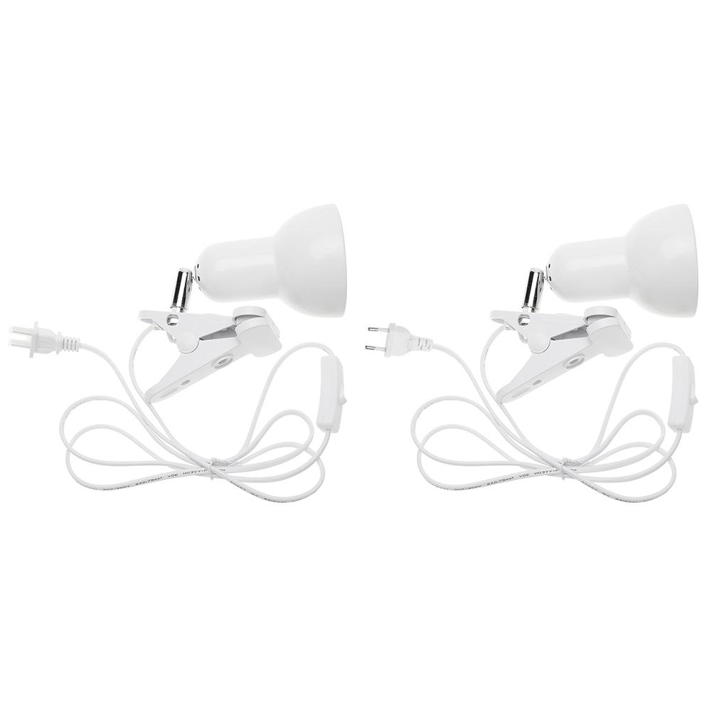 E27 Lamp Base Pet Reptile Aquarium Heat Lamp Clip-on Adjust Holder Tortoises UV Heating Light Kit for Lizard