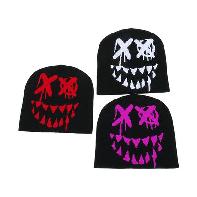 Pumpkin Grimace Jacquard Knitted Hat Personalized Wool Hat Halloween Hip Hop Cold Hat Pullover Hat Male