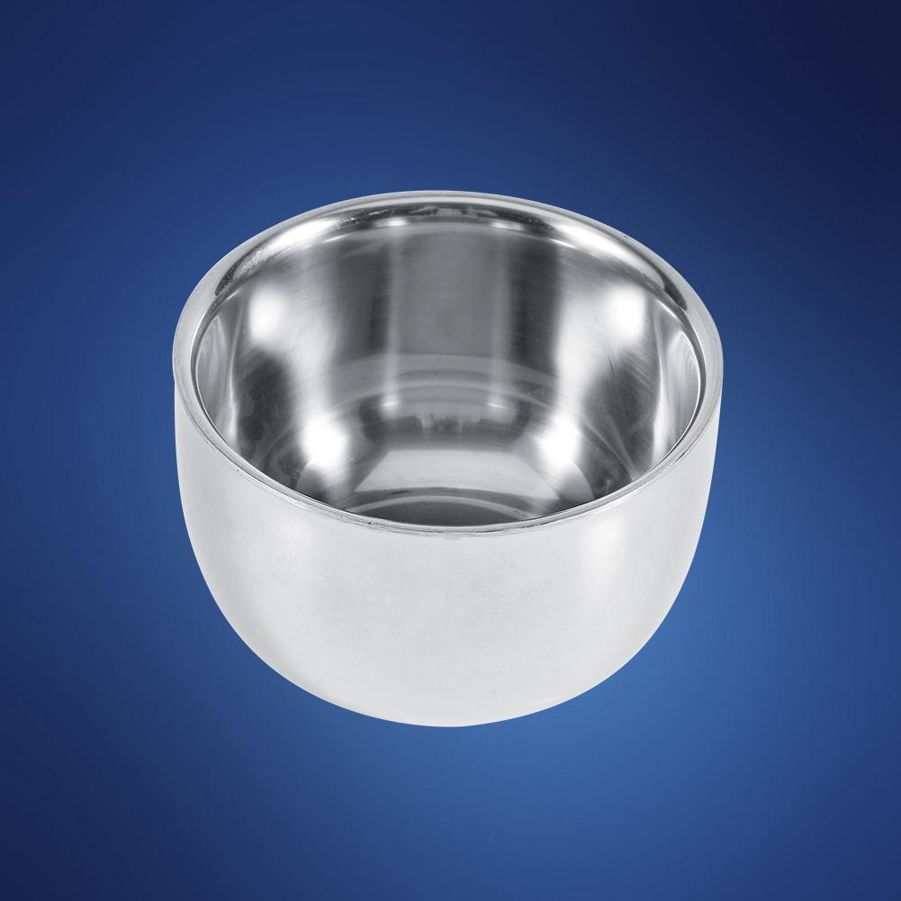 Durable Men s Stainless Steel Hairdressing Shaving Cream Soap Mug Bowl Cup Tool