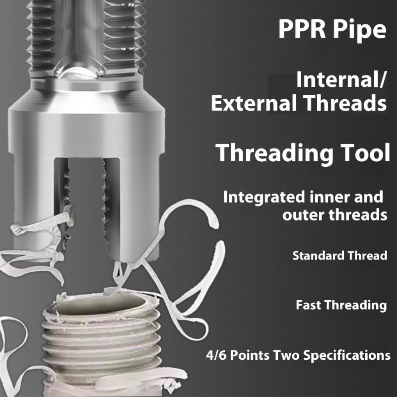 High Speed Steel Water Pipe Tap Threading Tool For Internal External Threading On Plastic Tubes 1/2in or 3/4in Sizes