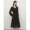Jiuzi Anna Kou Romantic, Elegant, and High end V-neck Lace Light Dress for Women 2024 Autumn New Collection
