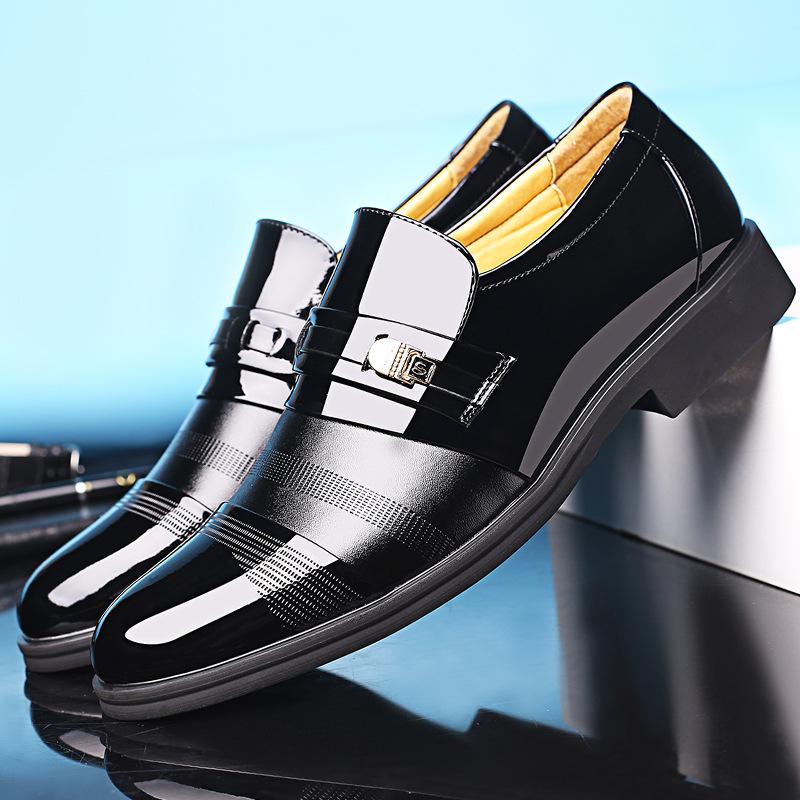 

2025 new men s formal leather shoes men s inner height increase summer hollow men s shoes hole hole British casual shoes 37