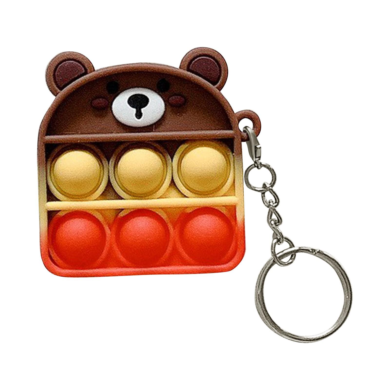 

Антистрессовая сенсорная игрушка для взрослых и детей, брелок для декомпрессии с радугой и пузырьками, антиаутизм One Size