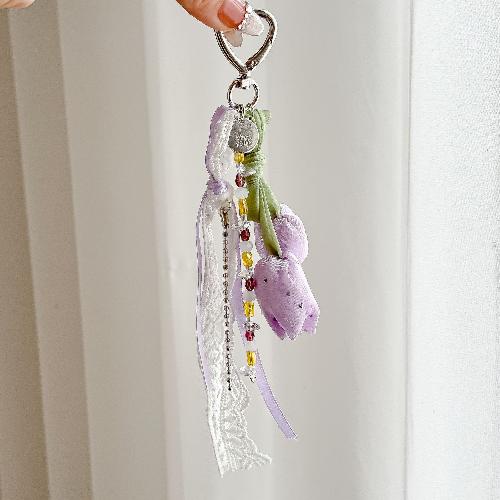 Portachiavi Creativi Cuffiette Piccole Colore Argento Portachiavi Cuffiette Ciondolo Carino per Cellulare per Donna