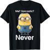 Meu Malvado Favorito Minions Me Sarcástico Nunca Camiseta Gráfica Camiseta